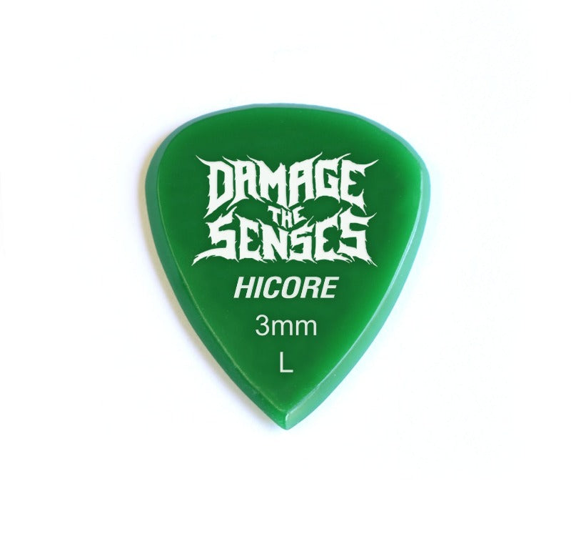 Acrylic Pick - Hi Core 3mm (Green) Damage The Senses