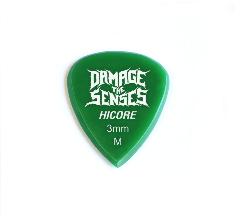 Acrylic Pick - Hi Core 3mm (Green) Damage The Senses