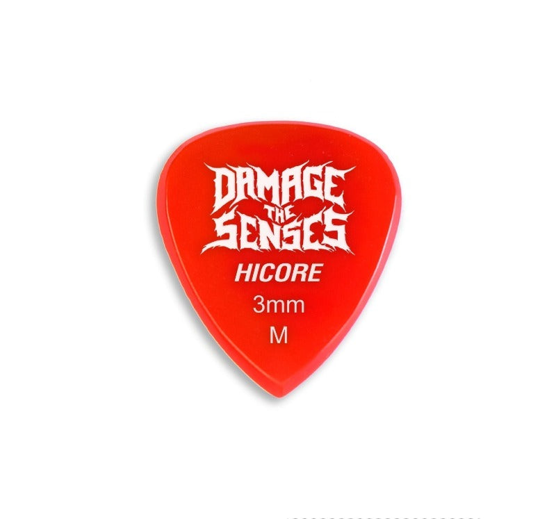 Acrylic Pick - Hi Core 3mm (Red) Damage The Senses