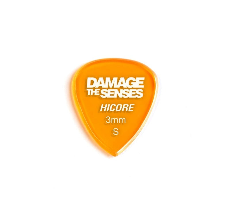 Acrylic Pick - Hi Core 3mm (Trans Orange) Damage The Senses