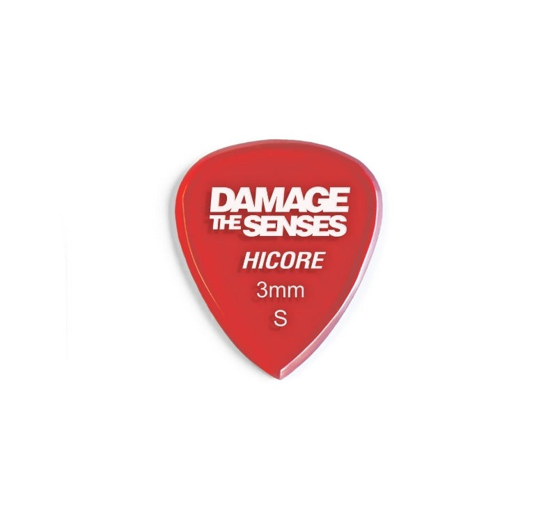 Acrylic Pick - Hi Core 3mm (Trans Red) Damage The Senses