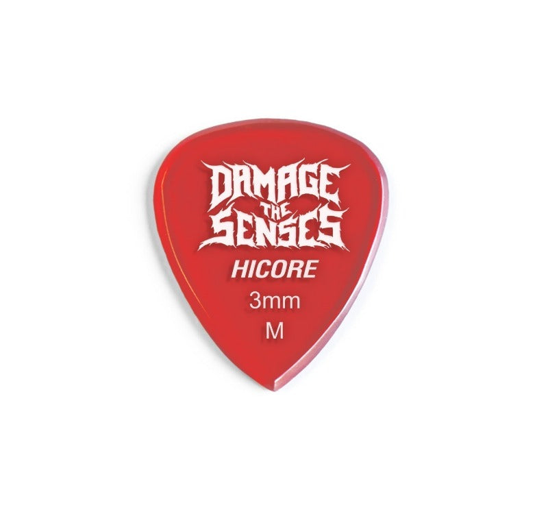 Acrylic Pick - Hi Core 3mm (Trans Red) Damage The Senses