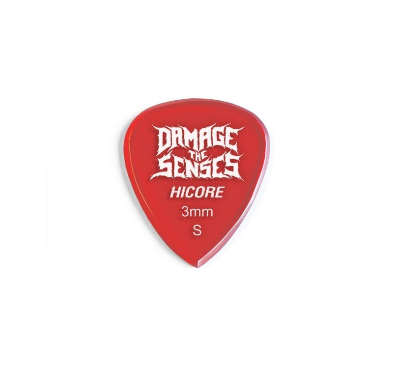 Acrylic Pick - Hi Core 3mm (Trans Red) Damage The Senses