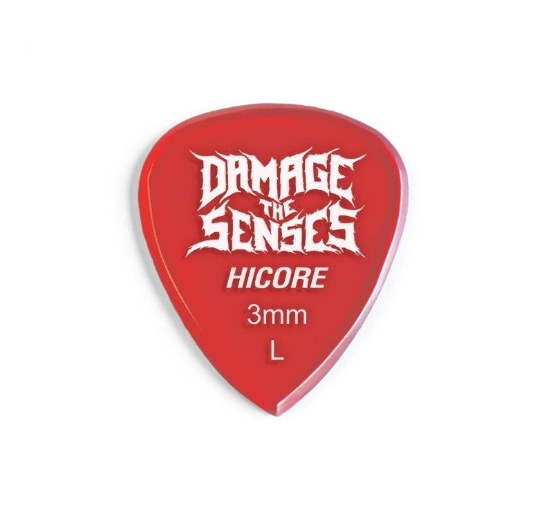 Acrylic Pick - Hi Core 3mm (Trans Red) Damage The Senses