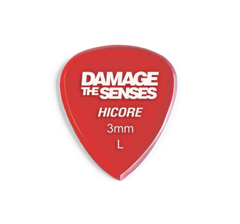 Acrylic Pick - Hi Core 3mm (Trans Red) Damage The Senses