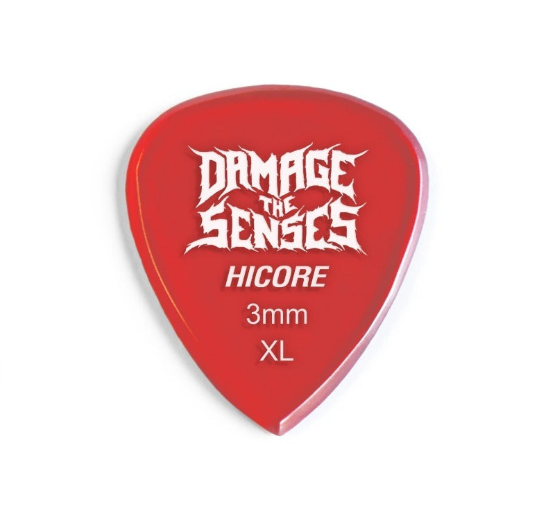 Acrylic Pick - Hi Core 3mm (Trans Red) Damage The Senses