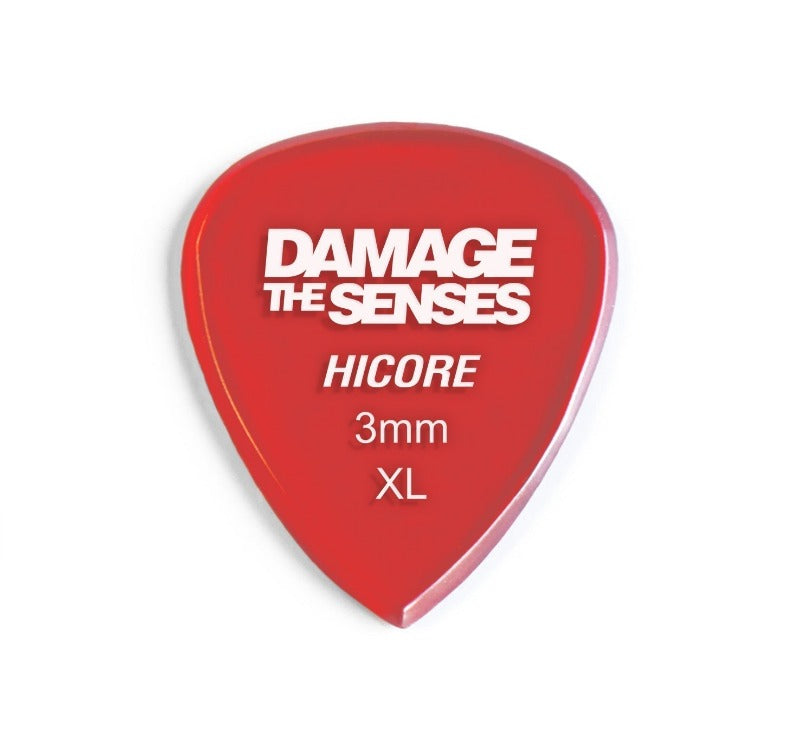 Acrylic Pick - Hi Core 3mm (Trans Red) Damage The Senses