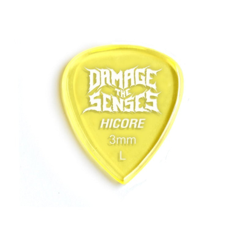 Acrylic Pick - Hi Core 3mm (Trans Yellow) Damage The Senses