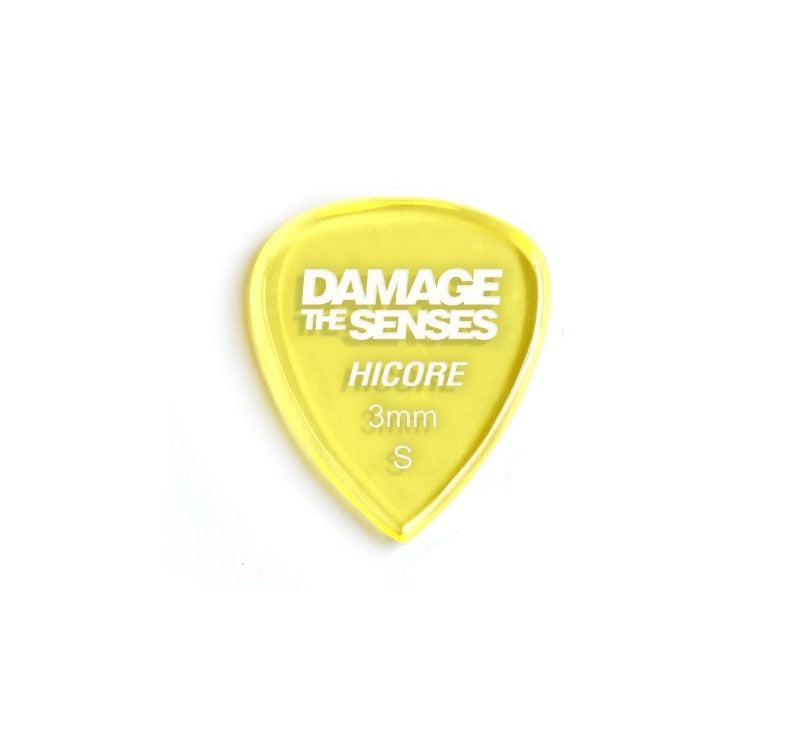 Acrylic Pick - Hi Core 3mm (Trans Yellow) Damage The Senses