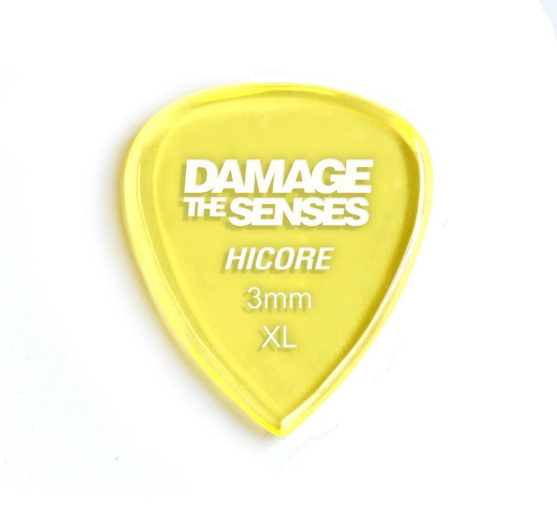 Acrylic Pick - Hi Core 3mm (Trans Yellow) Damage The Senses