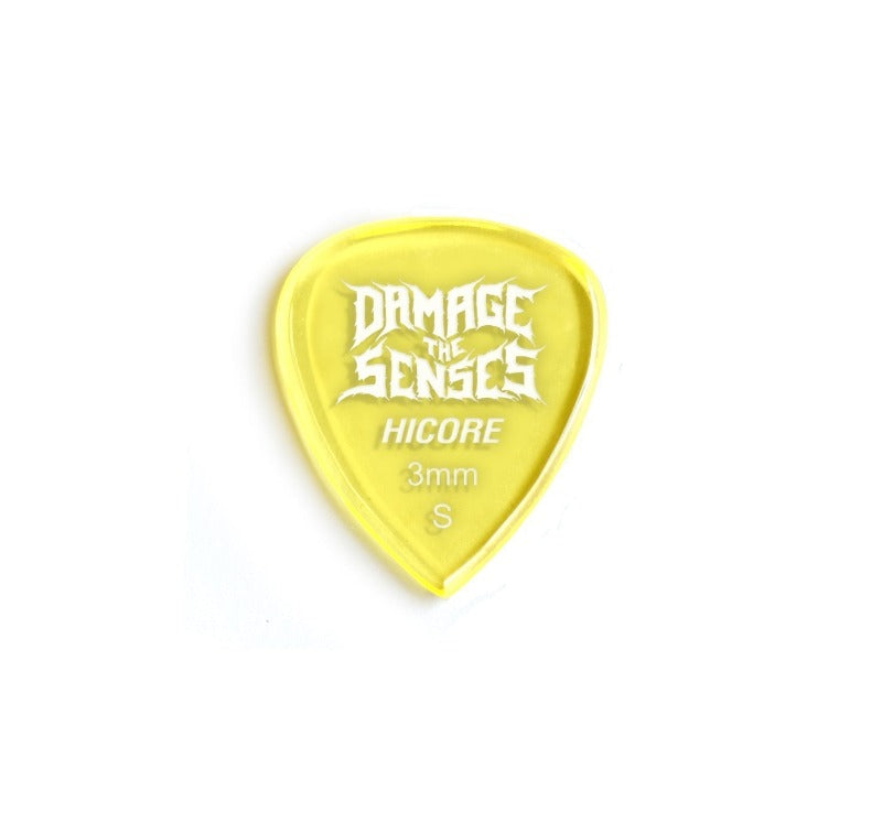 Acrylic Pick - Hi Core 3mm (Trans Yellow) Damage The Senses