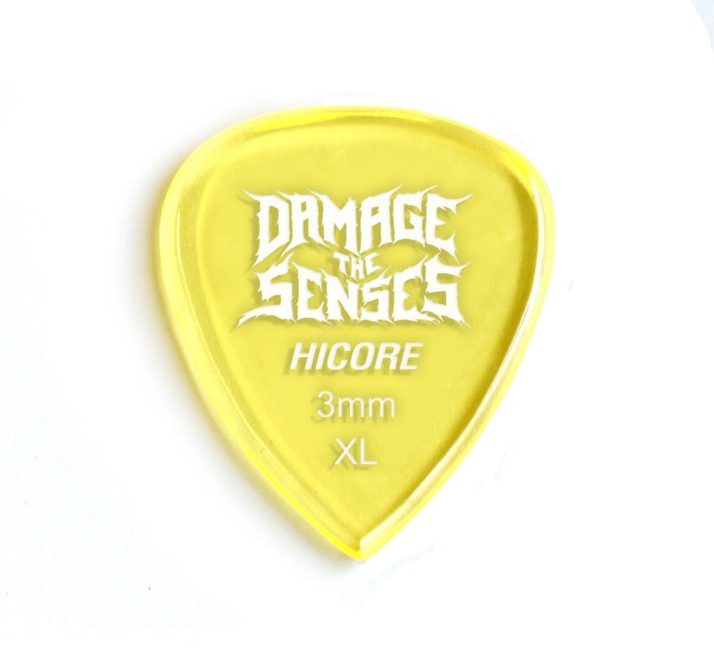 Acrylic Pick - Hi Core 3mm (Trans Yellow) Damage The Senses