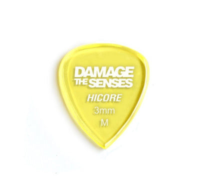 Acrylic Pick - Hi Core 3mm (Trans Yellow) Damage The Senses