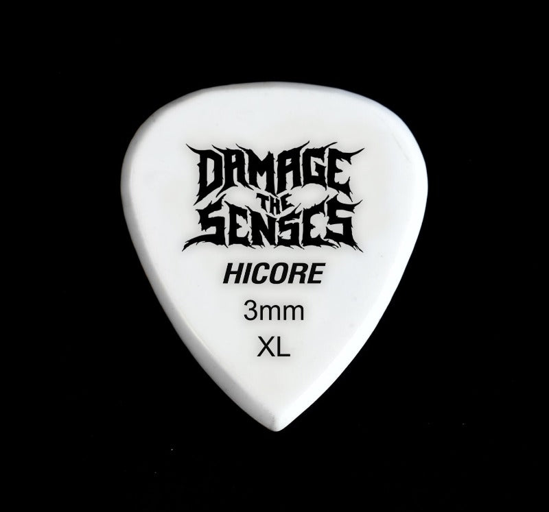 Acrylic Pick - Hi Core 3mm (White) Damage The Senses