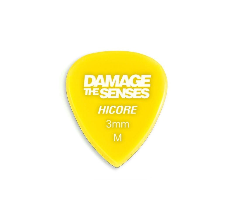 Acrylic Pick - Hi Core 3mm (Yellow) Damage The Senses