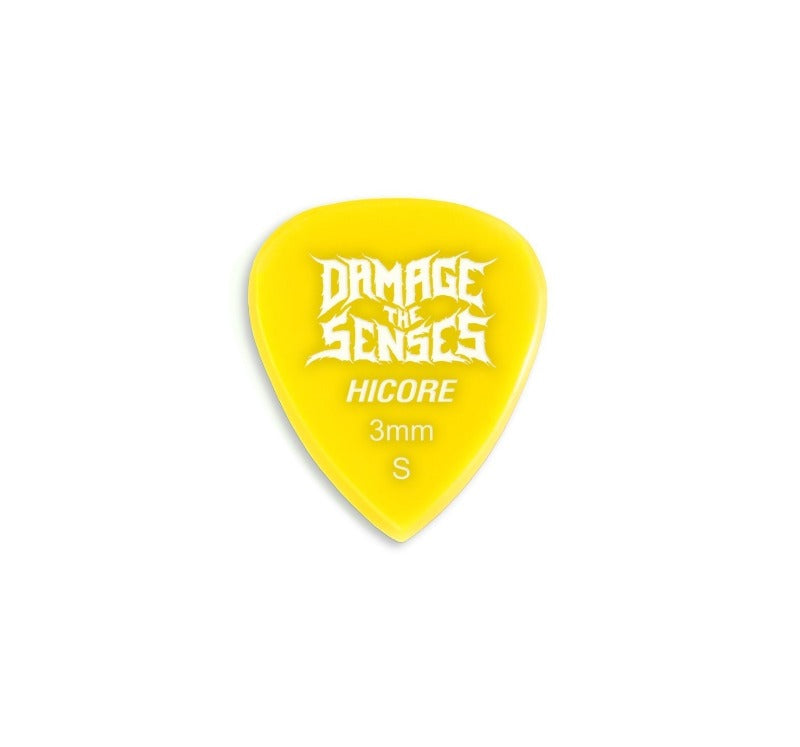 Acrylic Pick - Hi Core 3mm (Yellow) Damage The Senses