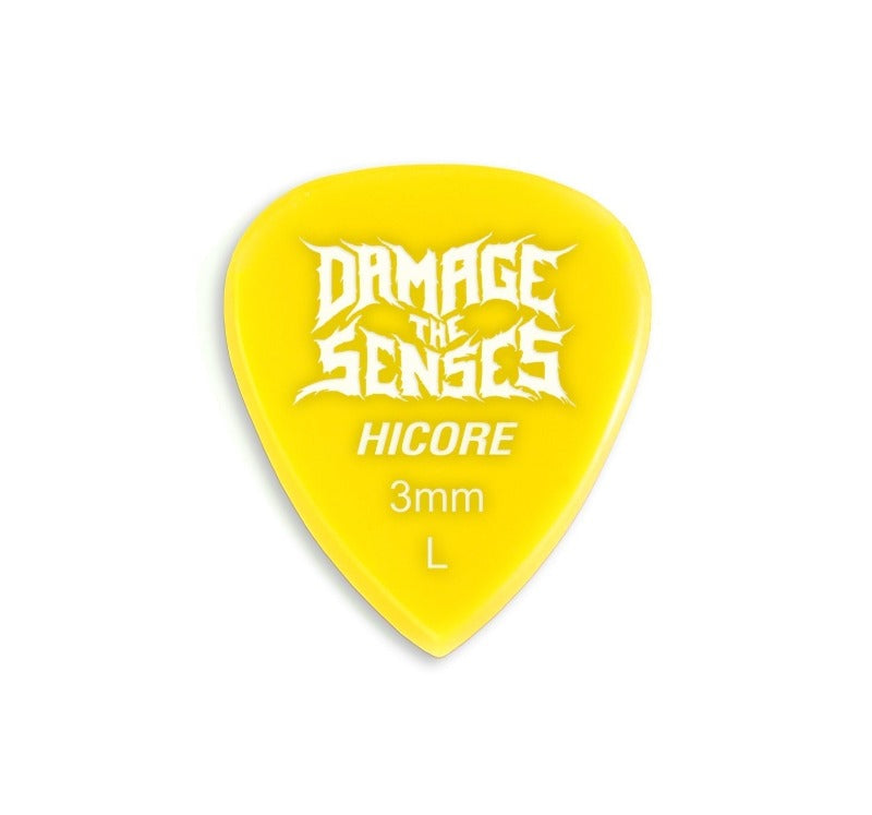 Acrylic Pick - Hi Core 3mm (Yellow) Damage The Senses