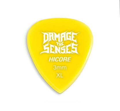 Acrylic Pick - Hi Core 3mm (Yellow) Damage The Senses