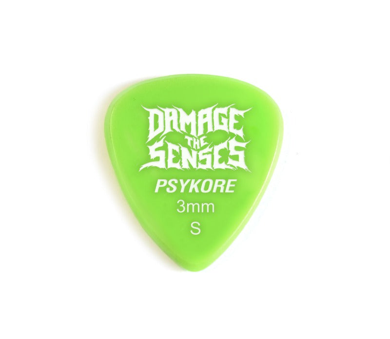 Acrylic Pick - Psykore 3mm (Apple Green) Damage The Senses