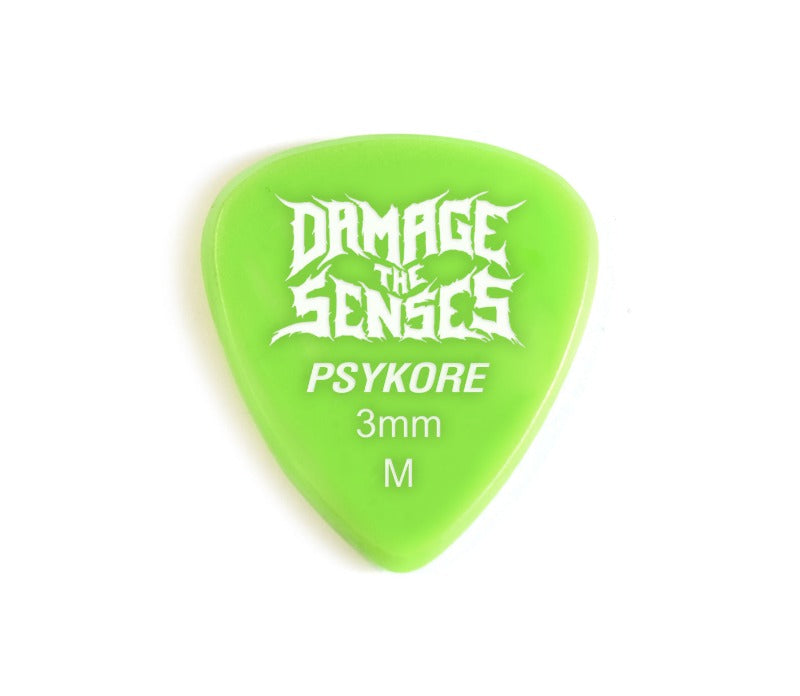 Acrylic Pick - Psykore 3mm (Apple Green) Damage The Senses