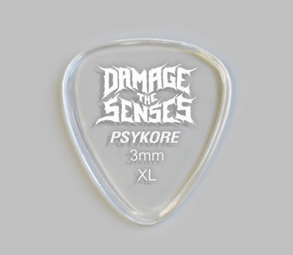 Acrylic Pick - Psykore 3mm (Clear) Damage The Senses