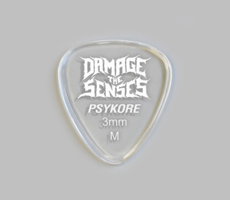 Acrylic Pick - Psykore 3mm (Clear) Damage The Senses