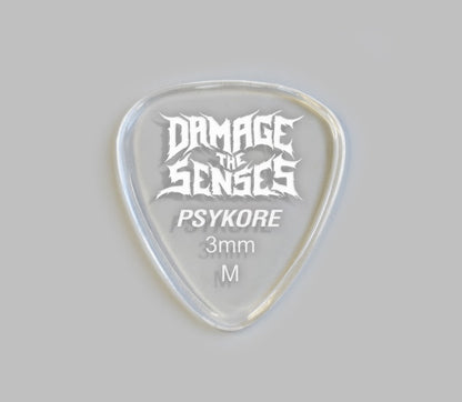 Acrylic Pick - Psykore 3mm (Clear) Damage The Senses