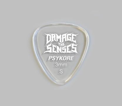 Acrylic Pick - Psykore 3mm (Clear) Damage The Senses