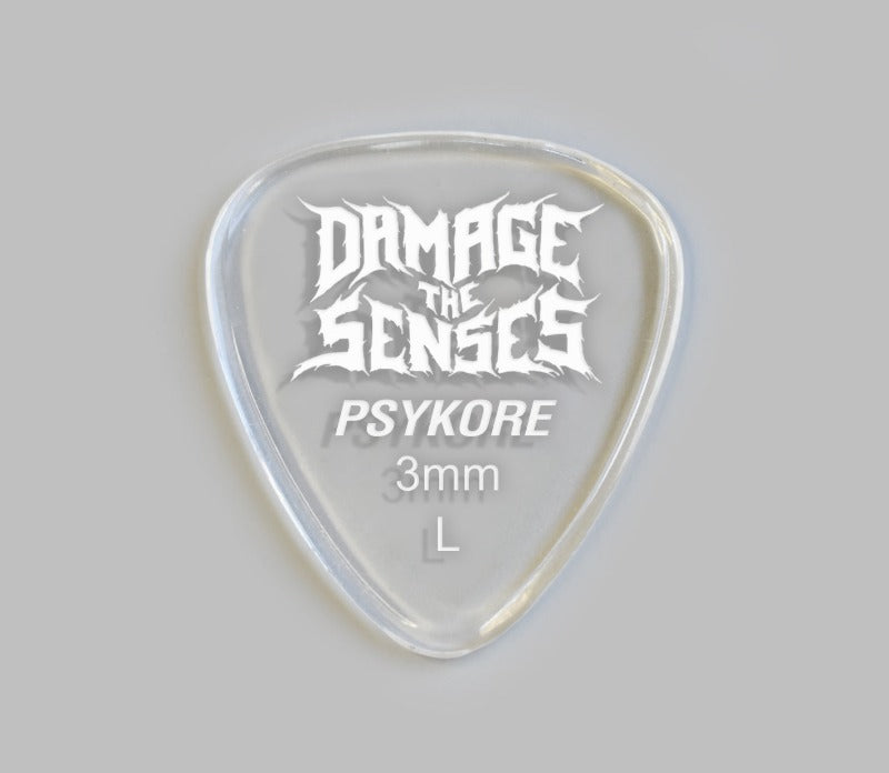 Acrylic Pick - Psykore 3mm (Clear) Damage The Senses