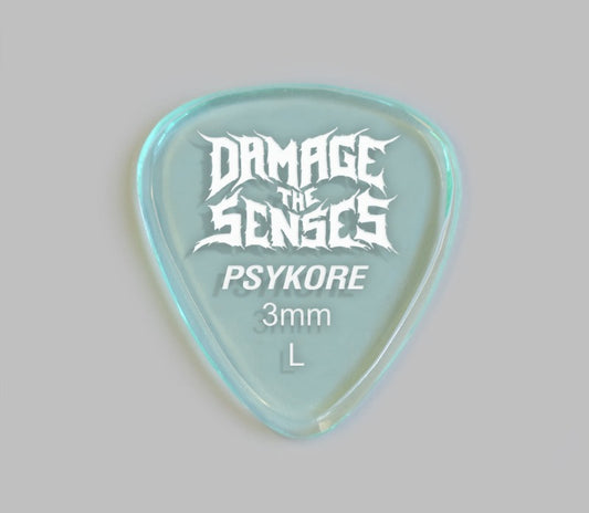 Acrylic Pick - Psykore 3mm (Glass Green) Damage The Senses