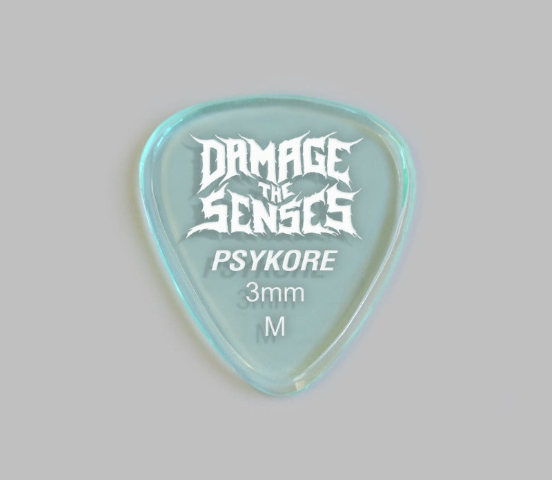 Acrylic Pick - Psykore 3mm (Glass Green) Damage The Senses