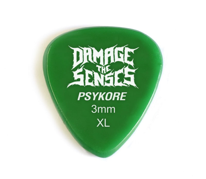 Acrylic Pick - Psykore 3mm (Green) Damage The Senses