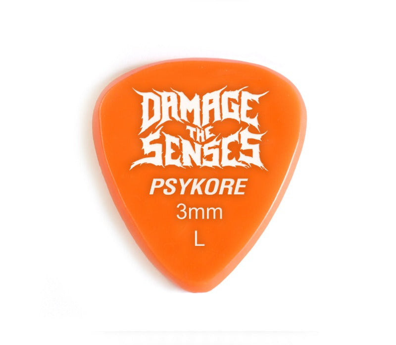 Acrylic Pick - Psykore 3mm (Orange) Damage The Senses