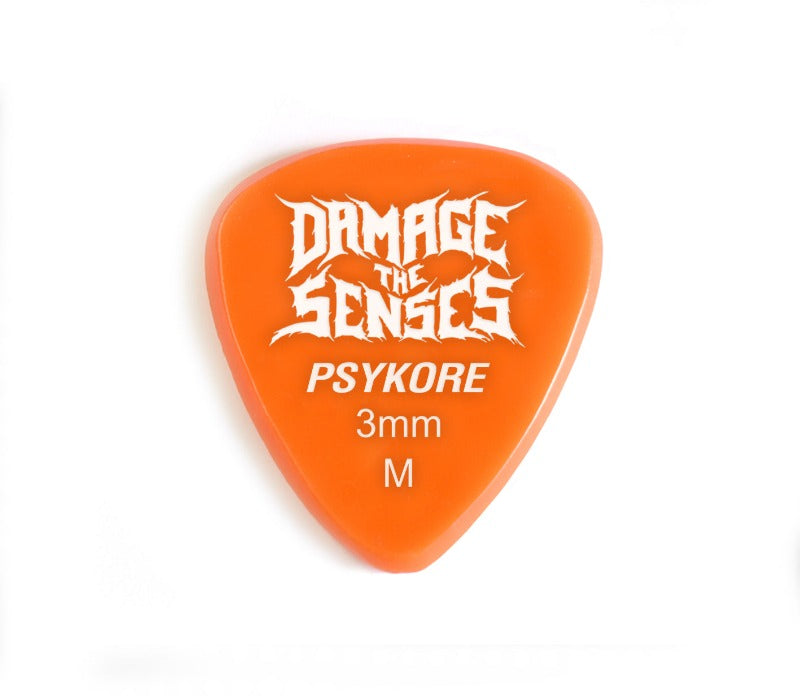 Acrylic Pick - Psykore 3mm (Orange) Damage The Senses