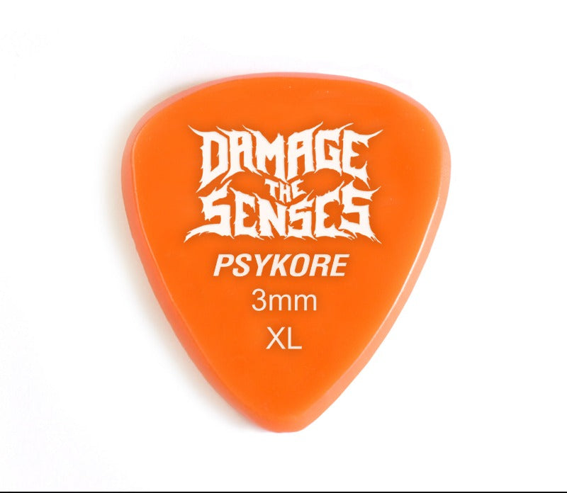 Acrylic Pick - Psykore 3mm (Orange) Damage The Senses