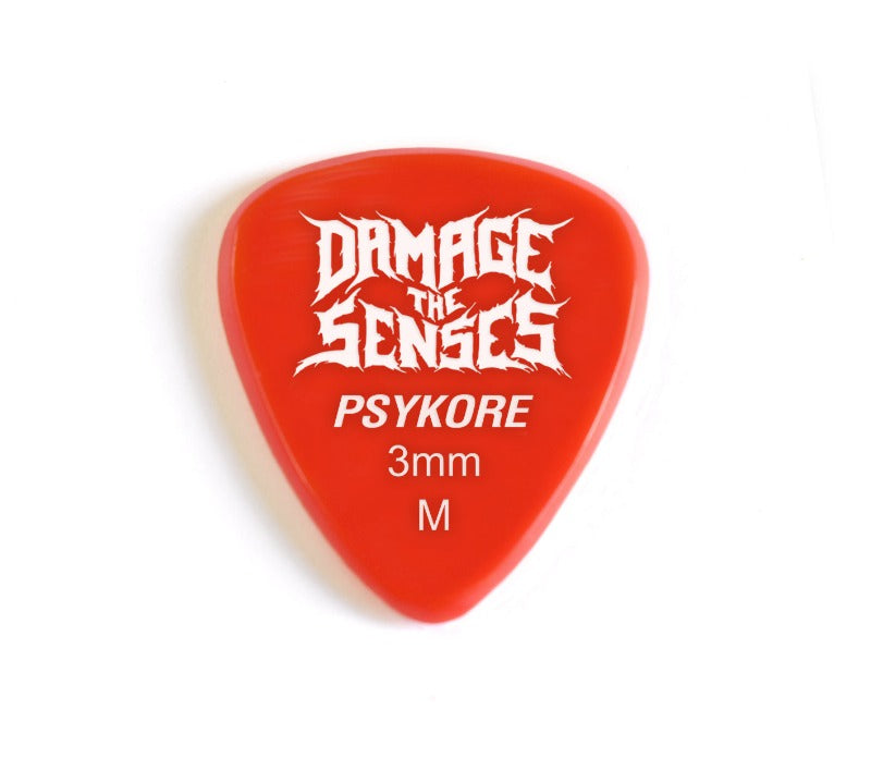 Acrylic Pick - Psykore 3mm (Red) Damage The Senses