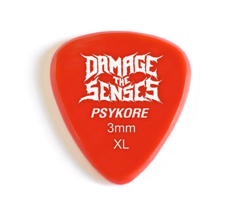 Acrylic Pick - Psykore 3mm (Red) Damage The Senses