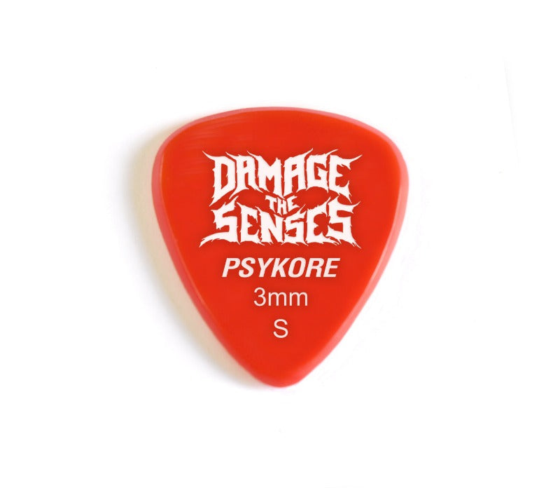 Acrylic Pick - Psykore 3mm (Red) Damage The Senses