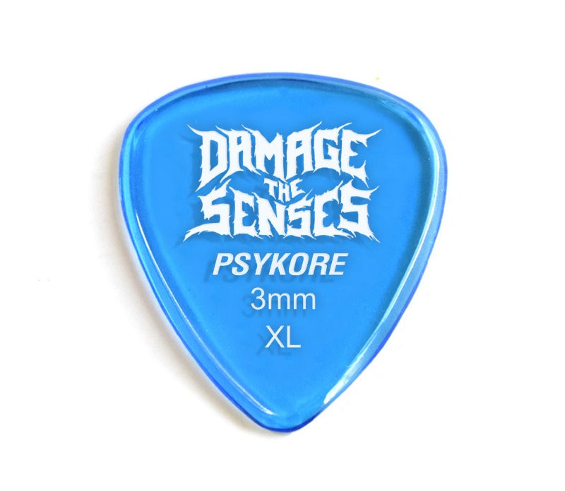 Acrylic Pick - Psykore 3mm (Trans Blue) Damage The Senses