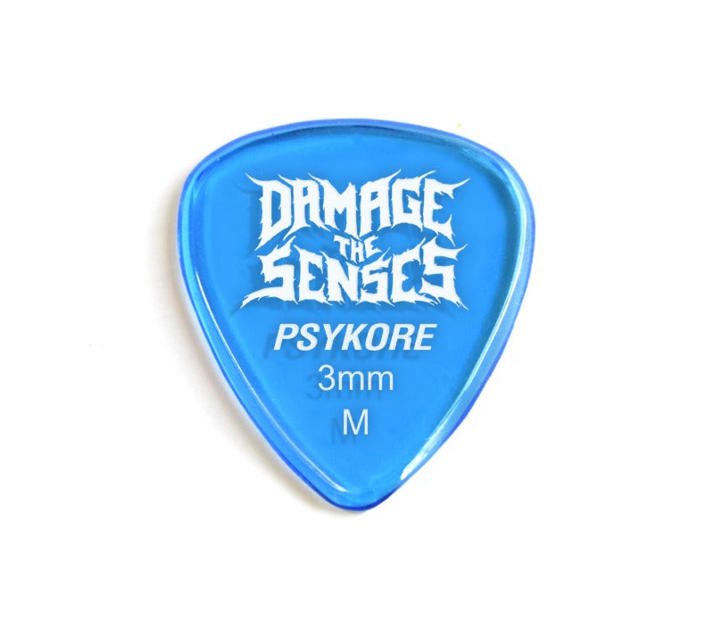 Acrylic Pick - Psykore 3mm (Trans Blue) Damage The Senses