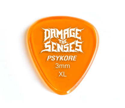 Acrylic Pick - Psykore 3mm (Trans Orange) Damage The Senses