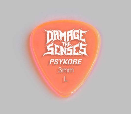 Acrylic Pick - Psykore 3mm (Trans Pink) Damage The Senses