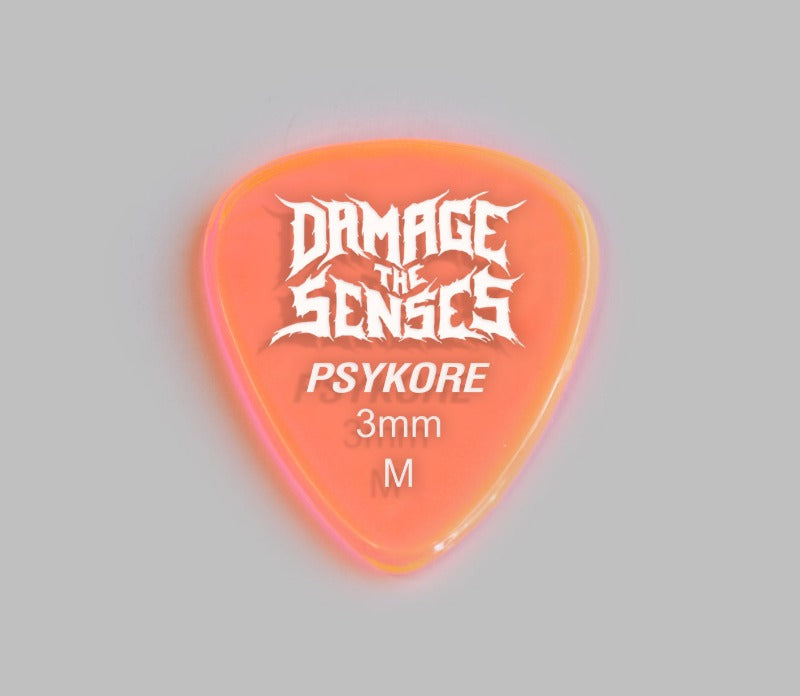 Acrylic Pick - Psykore 3mm (Trans Pink) Damage The Senses