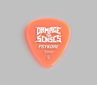 Acrylic Pick - Psykore 3mm (Trans Pink) Damage The Senses