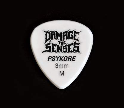 Acrylic Pick - Psykore 3mm (White) Damage The Senses