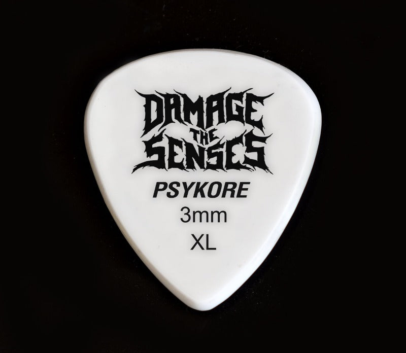 Acrylic Pick - Psykore 3mm (White) Damage The Senses