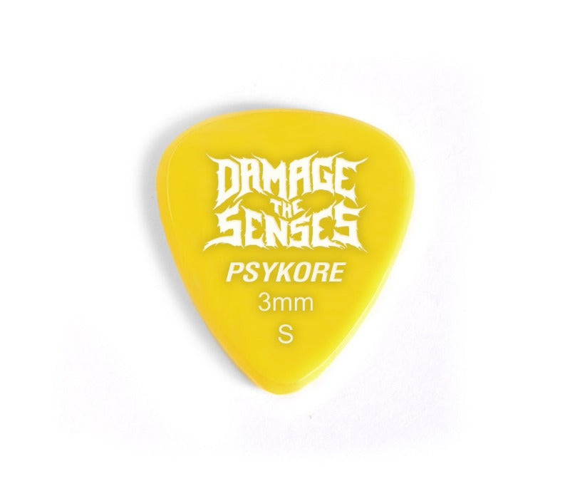 Acrylic Pick - Psykore 3mm (Yellow) Damage The Senses