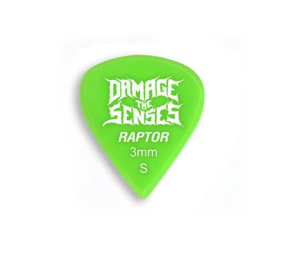 Acrylic Pick - Raptor 3mm (Apple Green) Damage The Senses