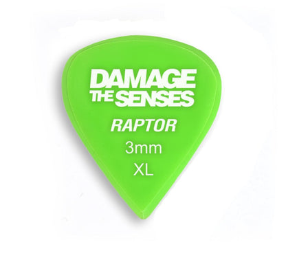 Acrylic Pick - Raptor 3mm (Apple Green) Damage The Senses