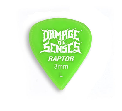 Acrylic Pick - Raptor 3mm (Apple Green) Damage The Senses